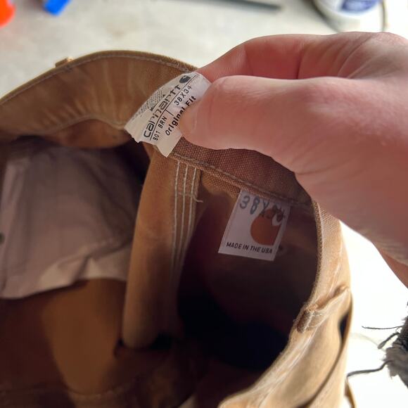 Vintage carhartt brown double knee work wear carpenter pants - Picture 7 of 7